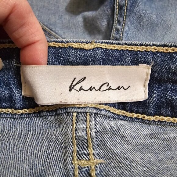 Kancan Mid-Rise Distressed Raw Hem Ankle Skinny Jeans Sz 27 - Picture 8 of 10